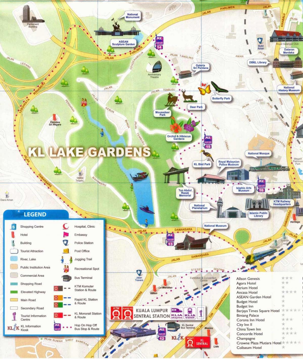 Peta dari lake garden