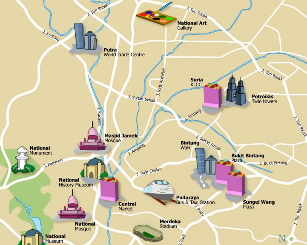 peta wisata di kl malaysia