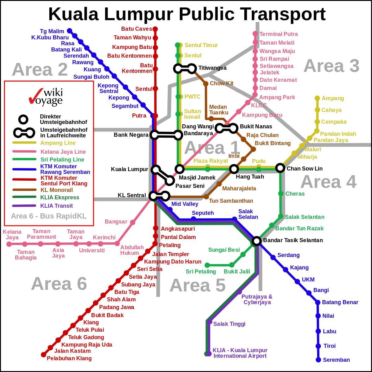 transportasi publik di kuala lumpur peta