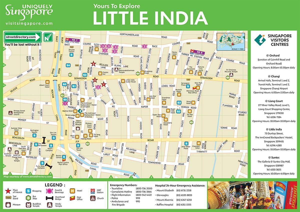 Peta dari little india, kuala lumpur,