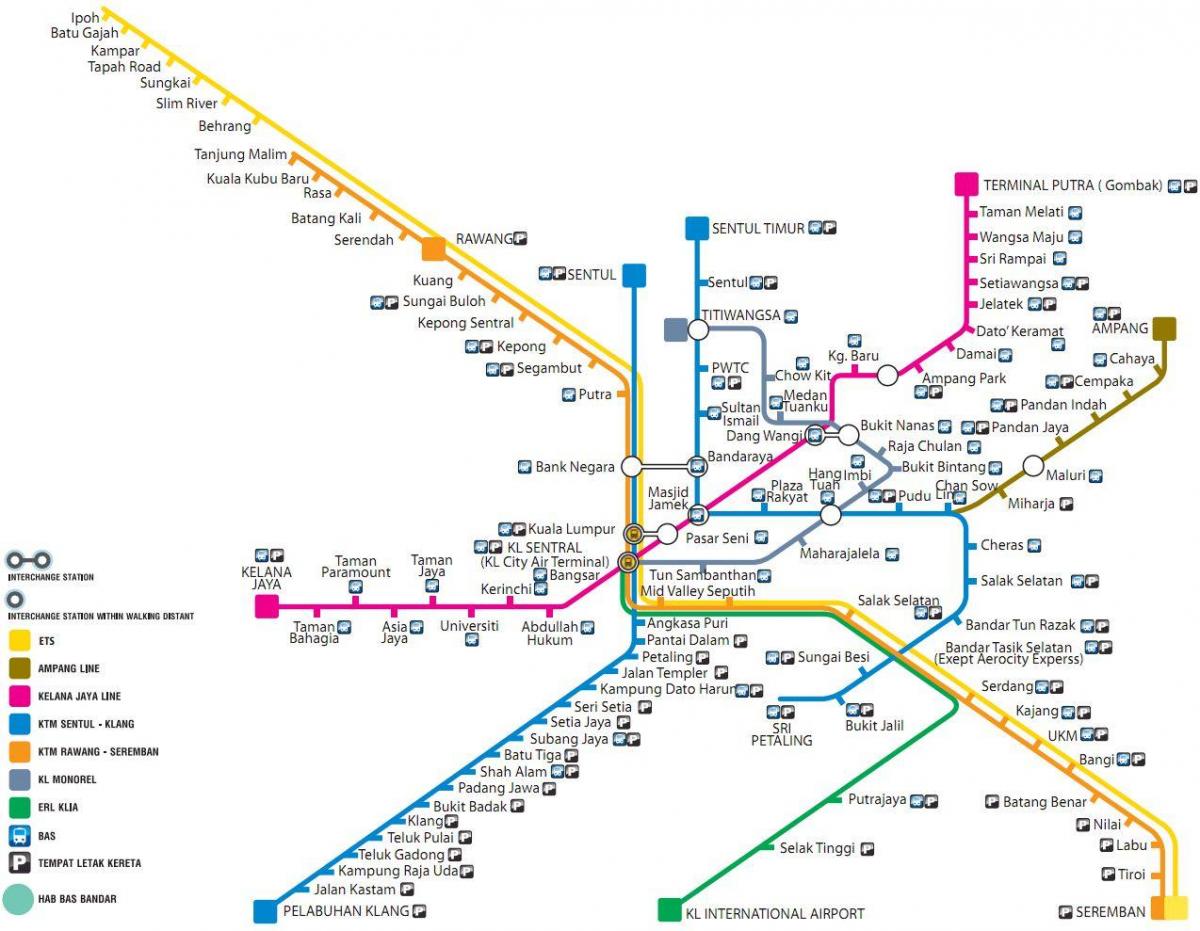 peta transportasi umum malaysia