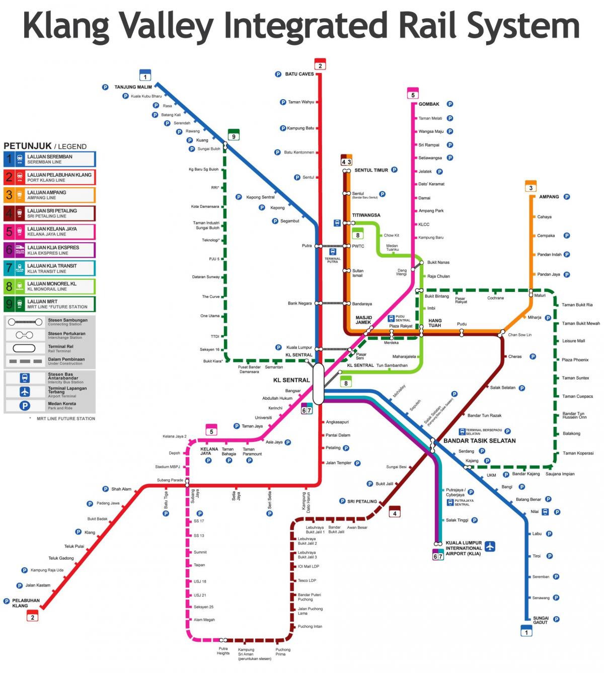 malaysia stasiun kereta api peta