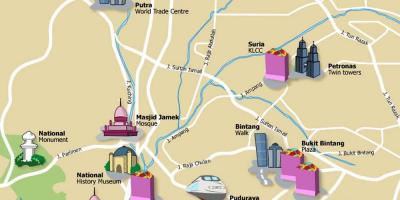 Kuala lumpur-tempat wisata peta