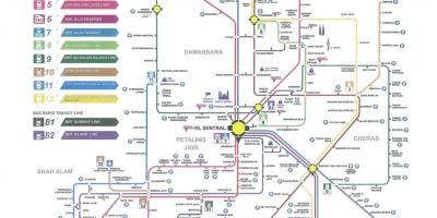 Kuala lumpur angkutan kereta api peta