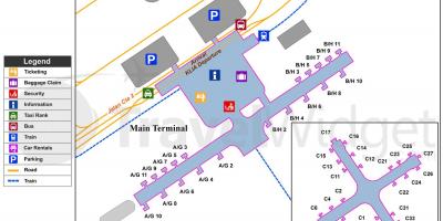 Kuala lumpur airport terminal utama peta